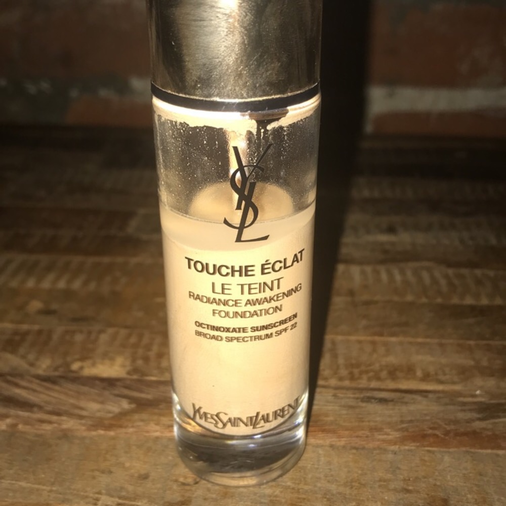 YSL touche eclat foundation in almond